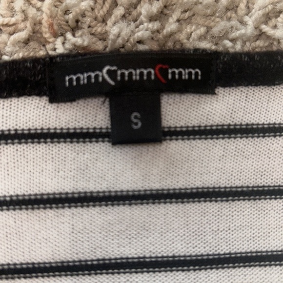 CHRISTMAS Black White Stripe Top🎅🏼Blingy Sequin Red SANTA CAP🎄Only Worn ONCE - Picture 5 of 7